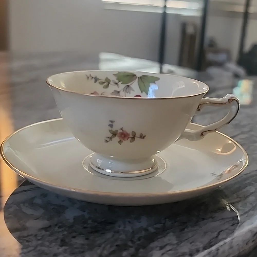 H&C Co. Selb Bavaria Germany Heinrich Teacup And Saucer,  Cream Color
